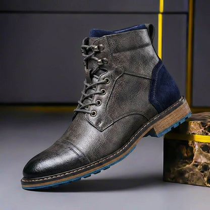 Jasper | Two-Tone Leather Boots