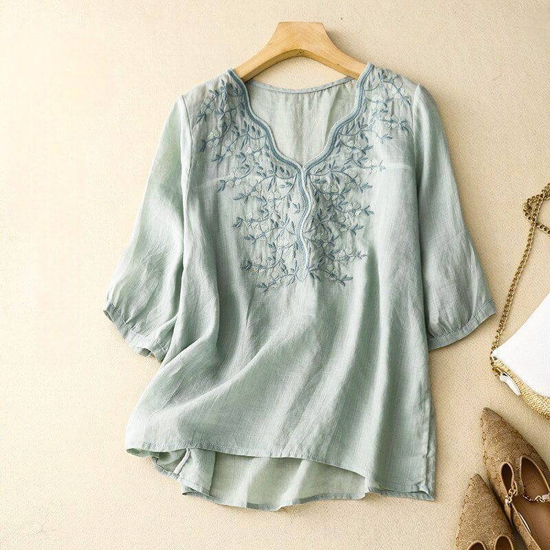 Vivienne | Luxe Cotton-Linen Shirt