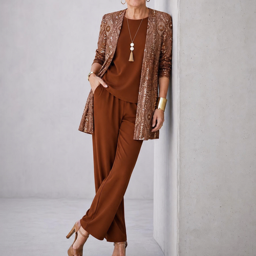 Trielle - Elegant 3-Piece Pantsuit Set for Occasions