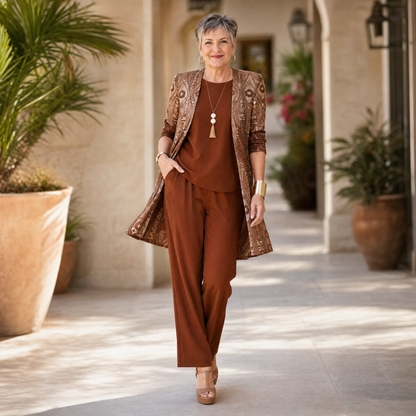 Trielle - Elegant 3-Piece Pantsuit Set for Occasions