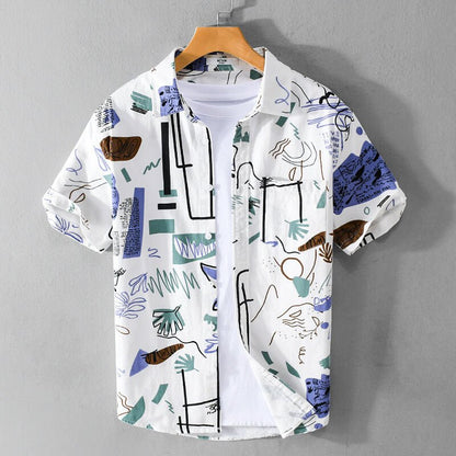 Julian | Picasso-Inspired Abstract Cotton Shirt