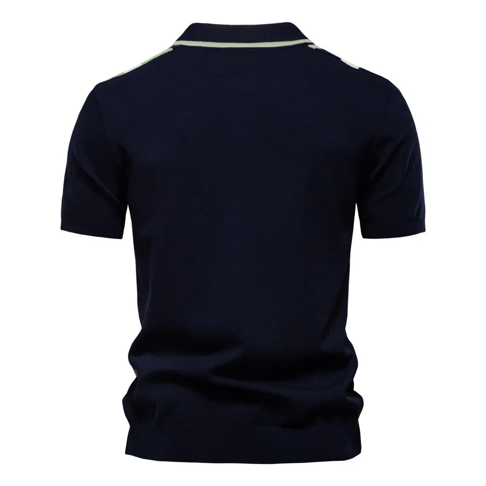Xander | Contrast Knit Polo