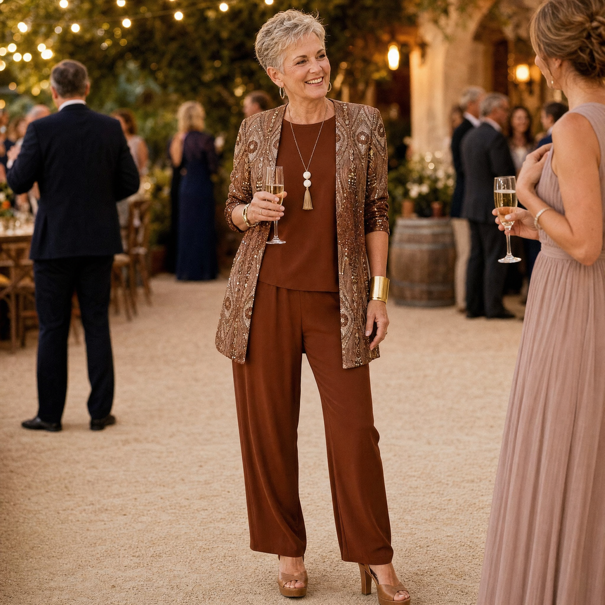 Trielle - Elegant 3-Piece Pantsuit Set for Occasions