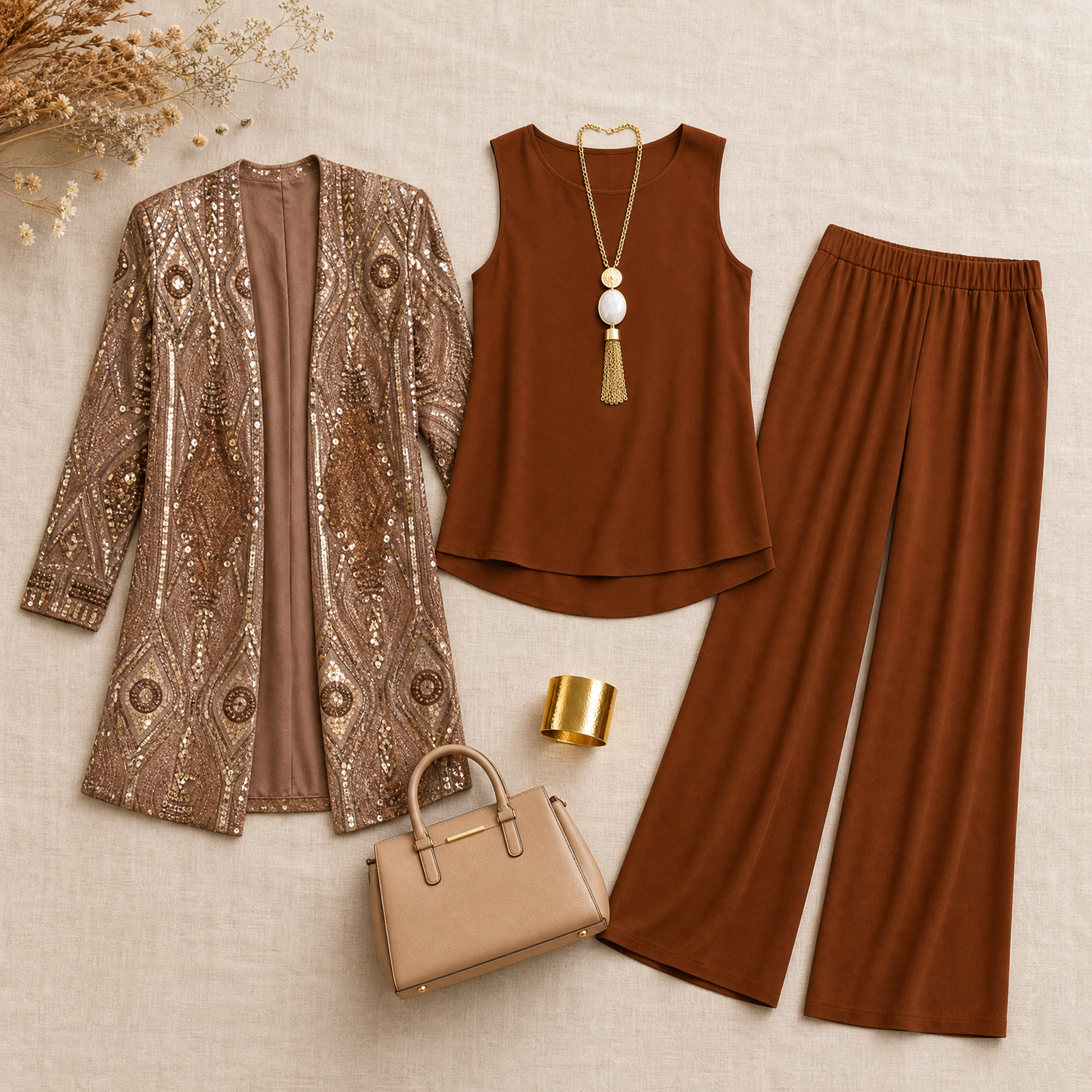 Trielle - Elegant 3-Piece Pantsuit Set for Occasions