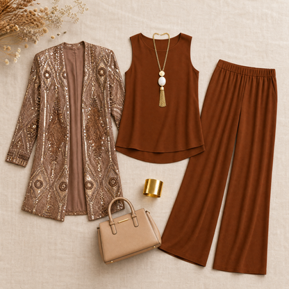Trielle - Elegant 3-Piece Pantsuit Set for Occasions