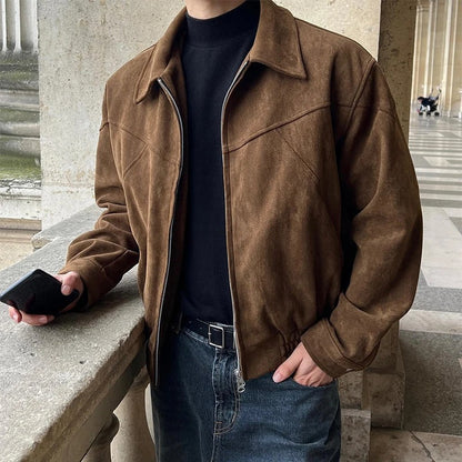 Dario | Luxe Smooth Suede Bomber Jacket