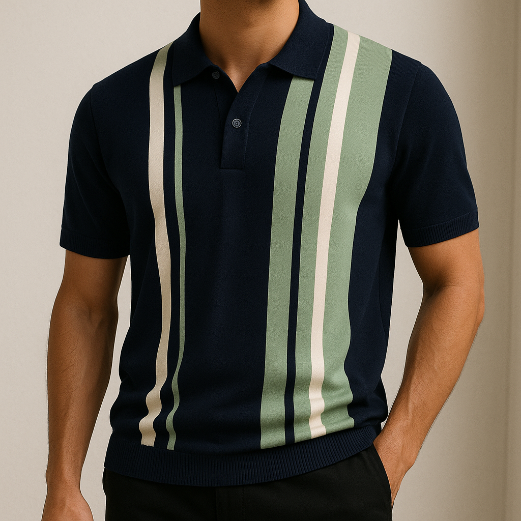 Xander | Contrast Knit Polo