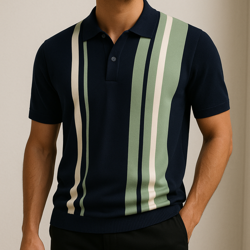 Xander | Contrast Knit Polo
