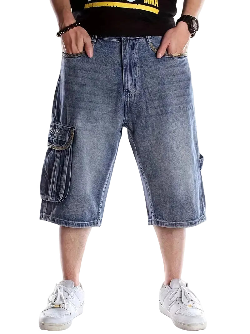 Luca | Stylish Knee-Length Cargo Shorts with Camouflage Trim