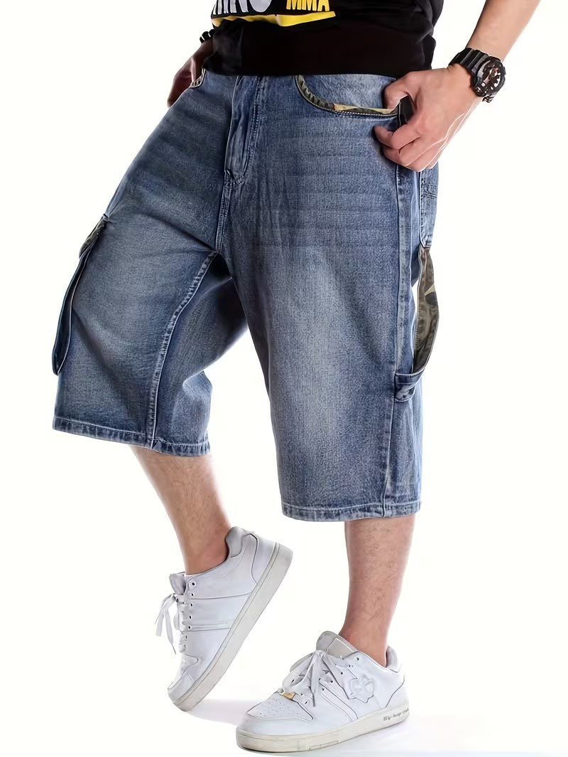 Luca | Stylish Knee-Length Cargo Shorts with Camouflage Trim