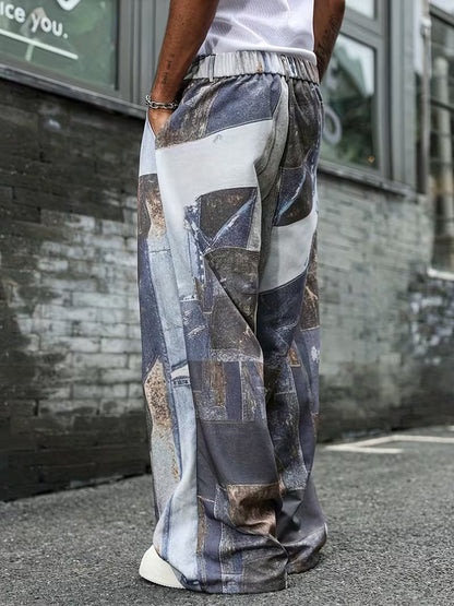 Luca | Patchwork Wide-Leg Trousers