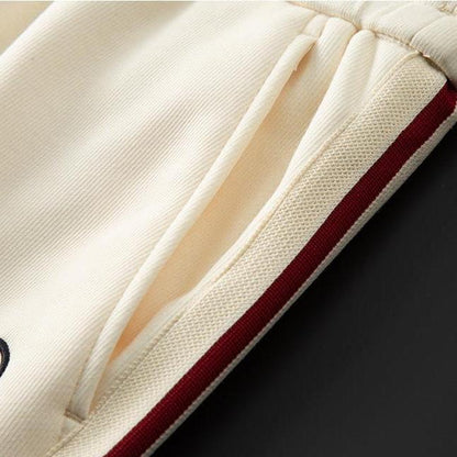 Luca | Sleek Athletic Tracksuit Set with Quarter Zip Pullover and Side Stripe Detail
