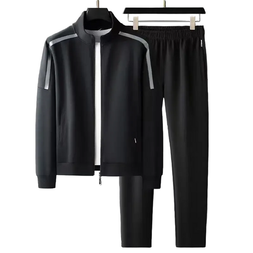 Luca | Athletic Zip-Up Tracksuit Set with Shoulder Stripes