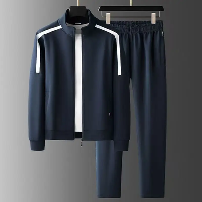 Luca | Athletic Zip-Up Tracksuit Set with Shoulder Stripes