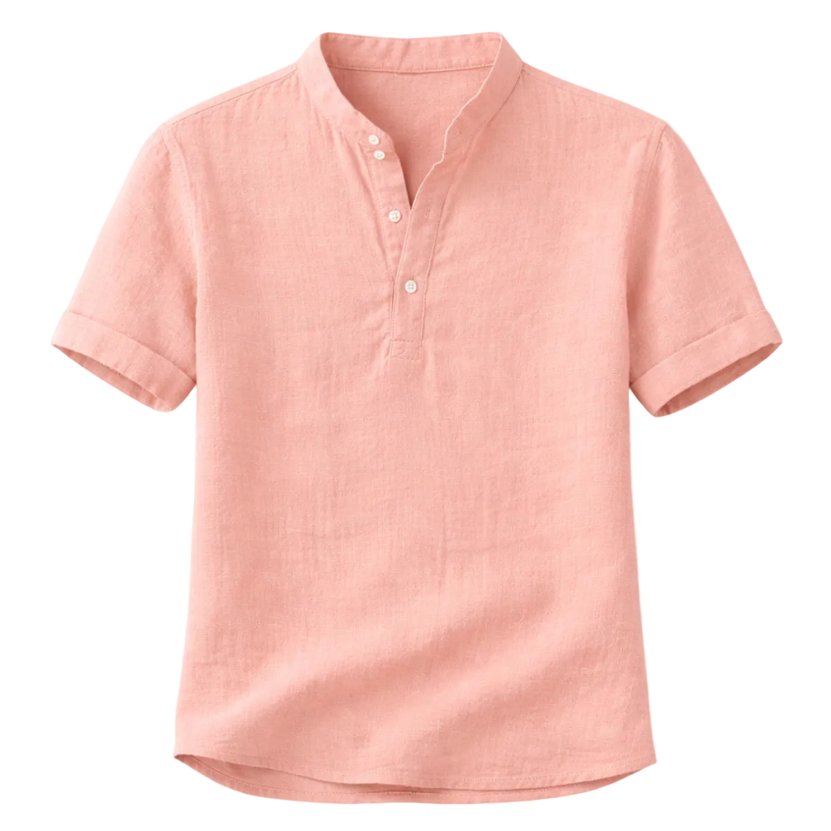 Luca | Luxe Band Collar Short Sleeve Shirt