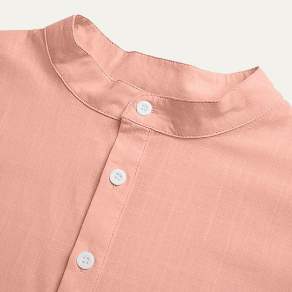 Luca | Luxe Band Collar Short Sleeve Shirt