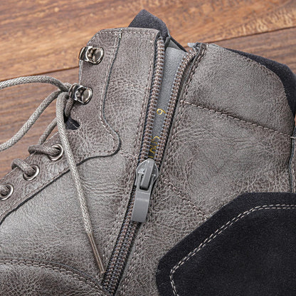 Jasper | Luxe Cap-Toe Lace-Up Ankle Boots