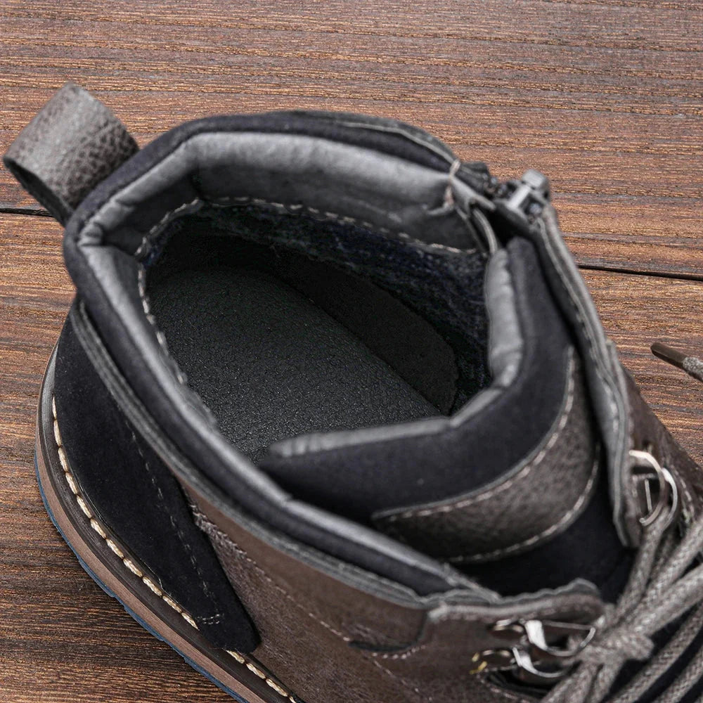 Jasper | Luxe Cap-Toe Lace-Up Ankle Boots
