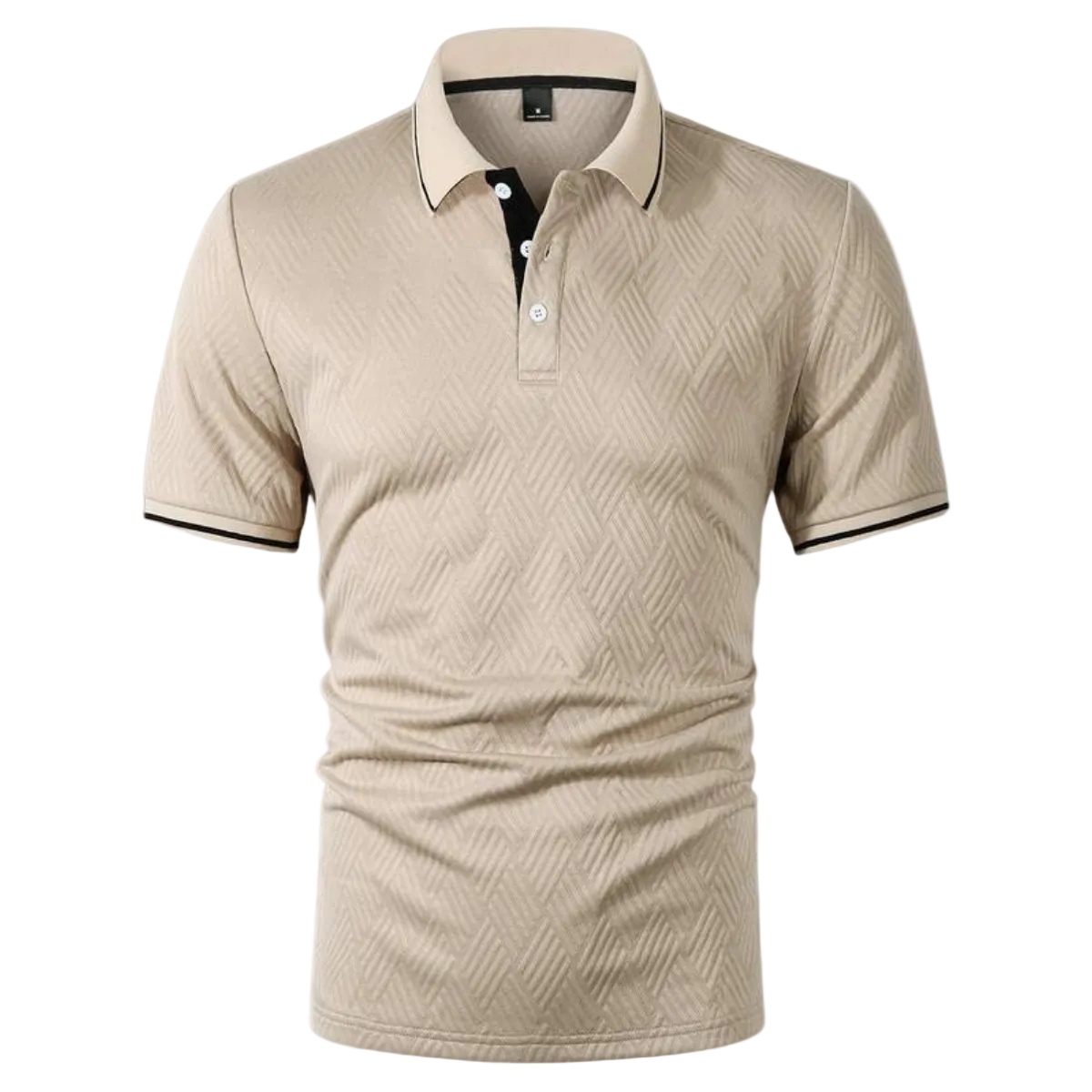 Luca | Textured Contrast Trim Polo Shirt