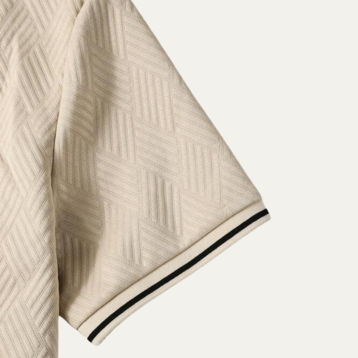 Luca | Textured Contrast Trim Polo Shirt