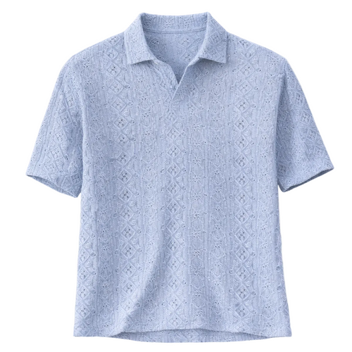 Luca | Premium Crochet Knit Polo Shirt
