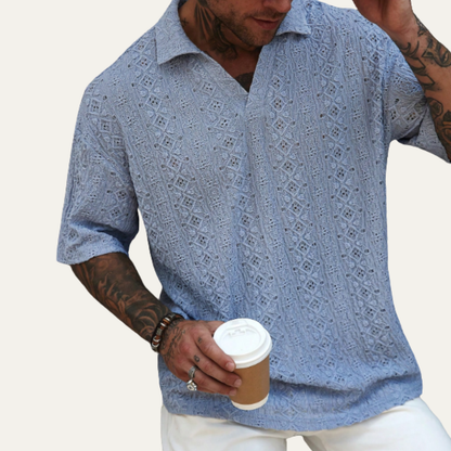 Luca | Premium Crochet Knit Polo Shirt