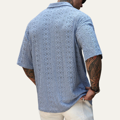 Luca | Premium Crochet Knit Polo Shirt