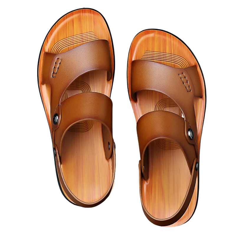 Luca | Luxe Double-Strap Sandals with Back Strap