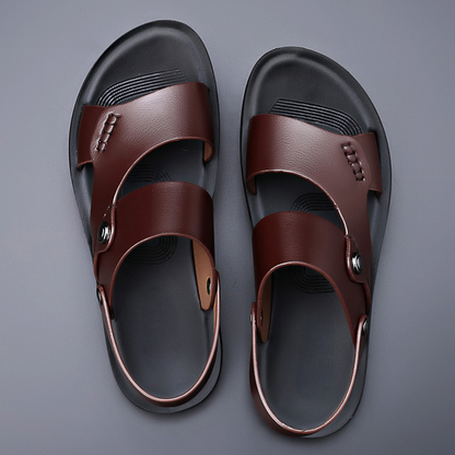 Luca | Luxe Double-Strap Sandals with Back Strap
