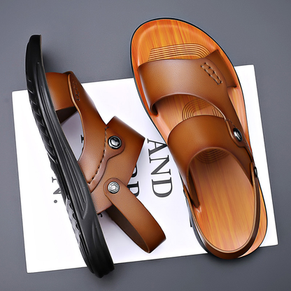 Luca | Luxe Double-Strap Sandals with Back Strap