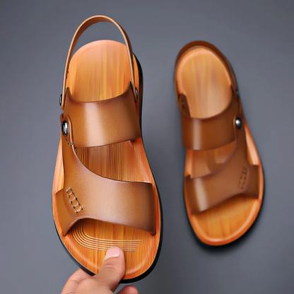 Luca | Luxe Double-Strap Sandals with Back Strap