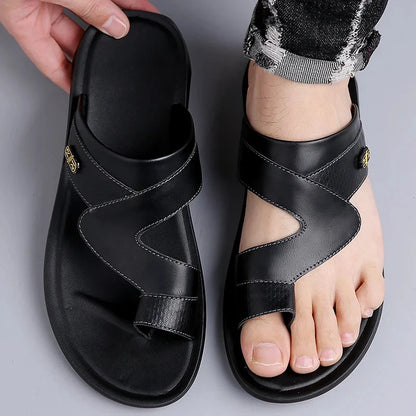 Luca | Luxe Dual Strap Slide Sandals