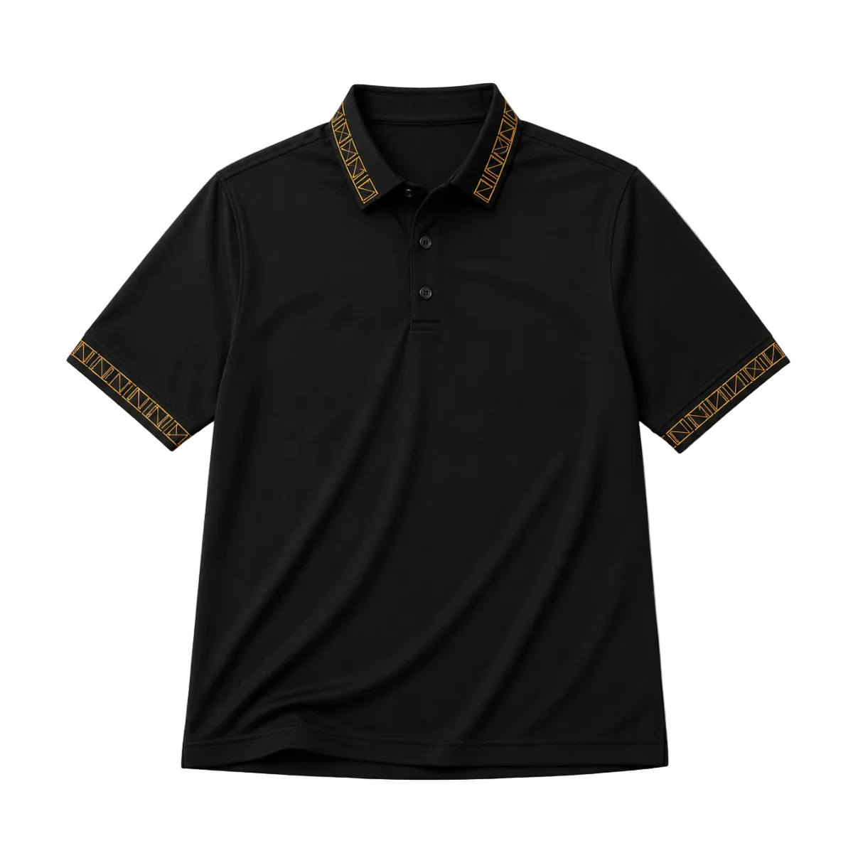 Leo | Geometric Trim Polo Shirt