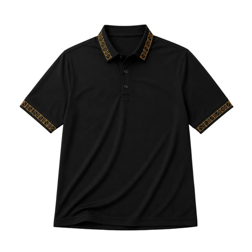 Leo | Geometric Trim Polo Shirt