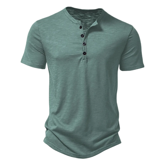 Luca | Luxe Short Sleeve Henley T-Shirt