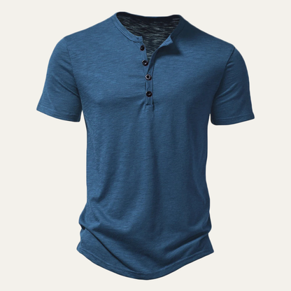 Luca | Luxe Short Sleeve Henley T-Shirt