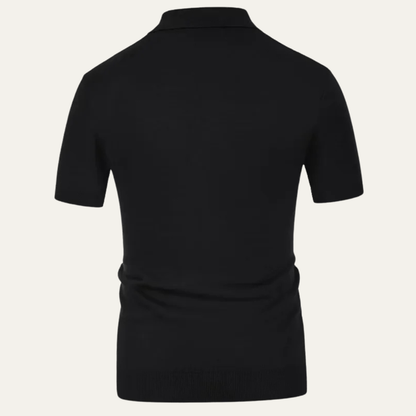 Jasper | Houndstooth Knit Polo Shirt