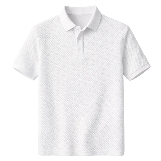 Luca | Elegant Jacquard Polo Shirt