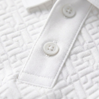 Luca | Elegant Jacquard Polo Shirt