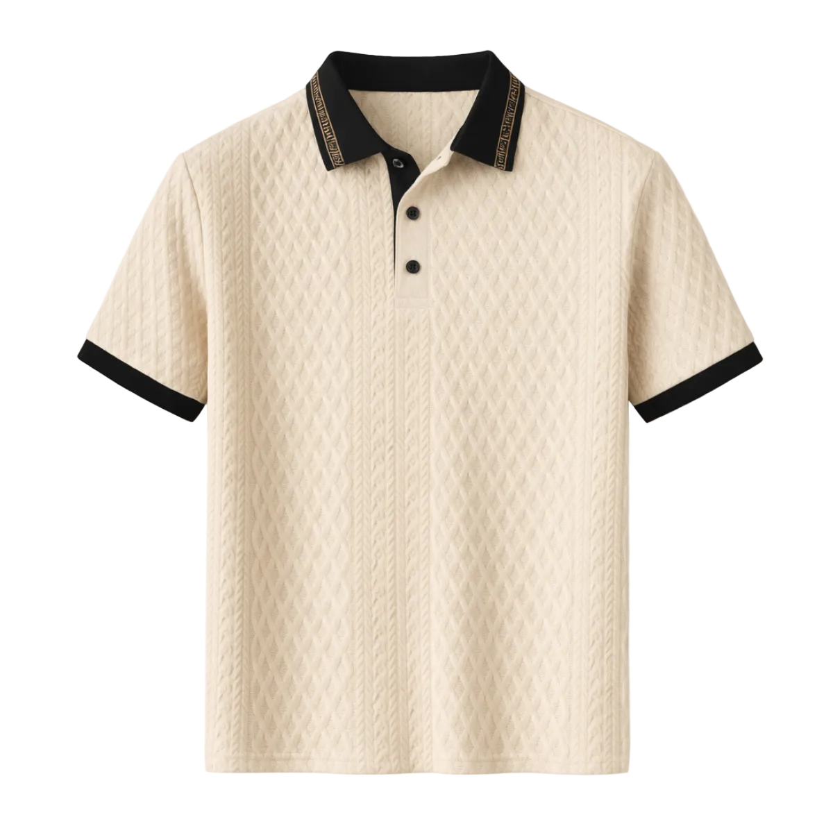 Luca | Jacquard Polo with Contrast Collar