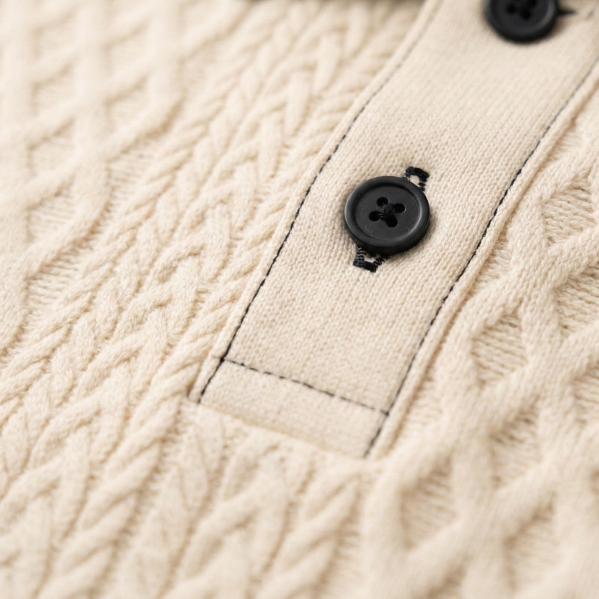 Luca | Jacquard Polo with Contrast Collar