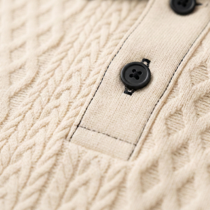 Luca | Jacquard Polo with Contrast Collar