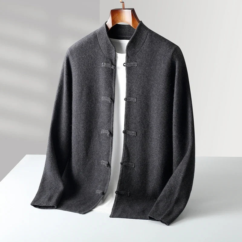 Luca | Knit Cardigan with Stand Collar