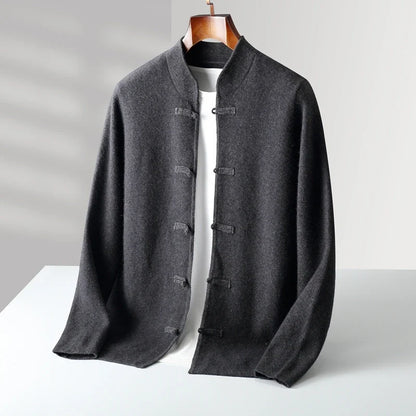 Luca | Knit Cardigan with Stand Collar