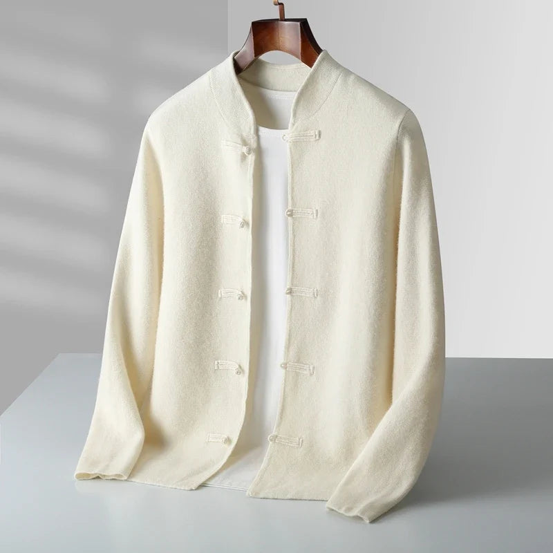 Luca | Knit Cardigan with Stand Collar