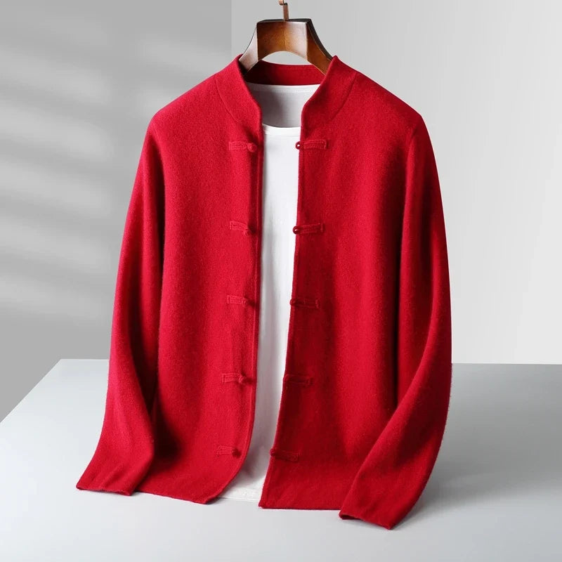 Luca | Knit Cardigan with Stand Collar