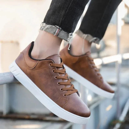Luca | Luxe Lace-Up Low-Top Sneakers
