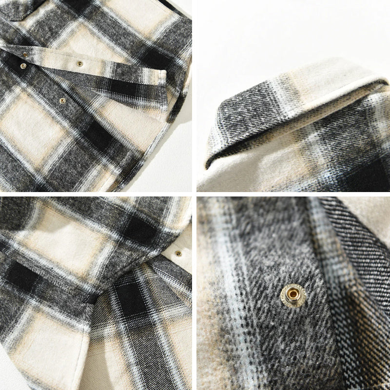 Luca | Tailored Plaid Overshirt with Chest Pockets