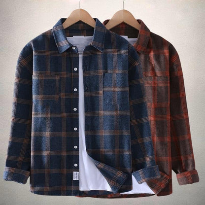 Luca | Tailored Long Sleeve Plaid Shirt