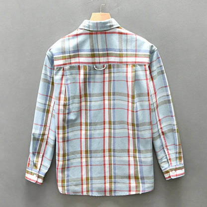 Luca | Tailored Plaid Button-Up Shirt with Dual Chest Pockets